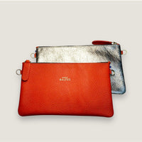 Juliette two-tone flat clutch