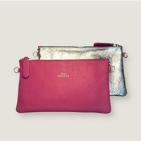 Juliette two-tone flat clutch